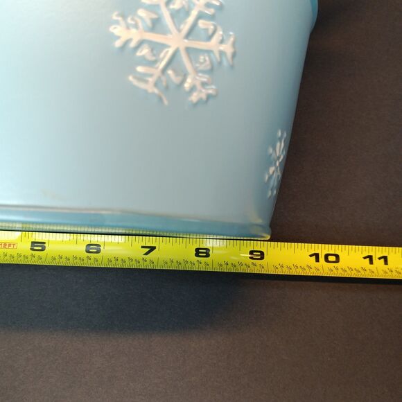 Blue And White Snowflake Home Decor Basket - Picture 9 of 9